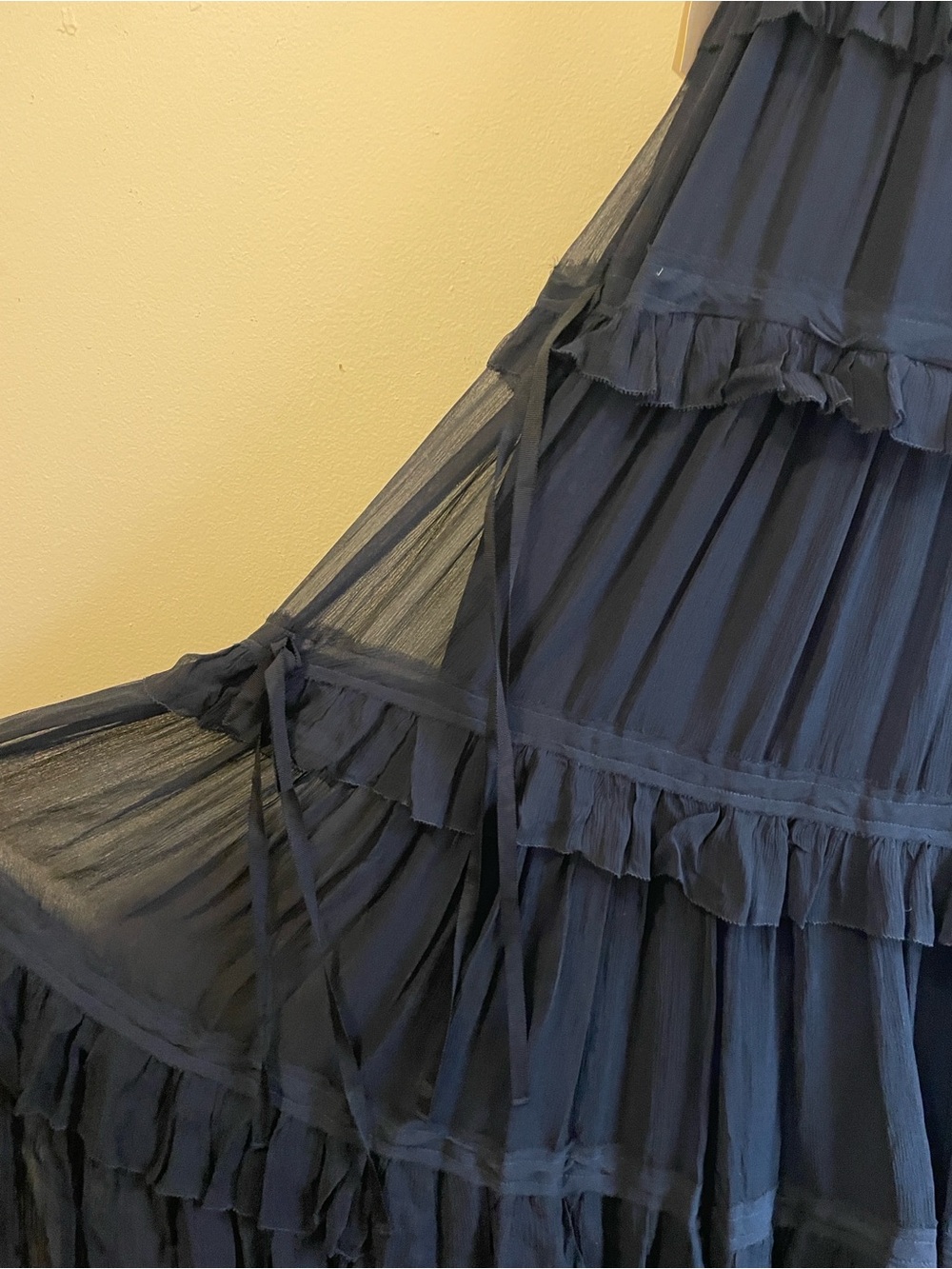 Ulla Johnson Agatha gown - Black Ruffled Tiered Maxi Dress with Strappy V-Neck - Picture 7 of 12